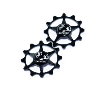 12T Narrow Wide Ceramic Jockey wheels Black/Black