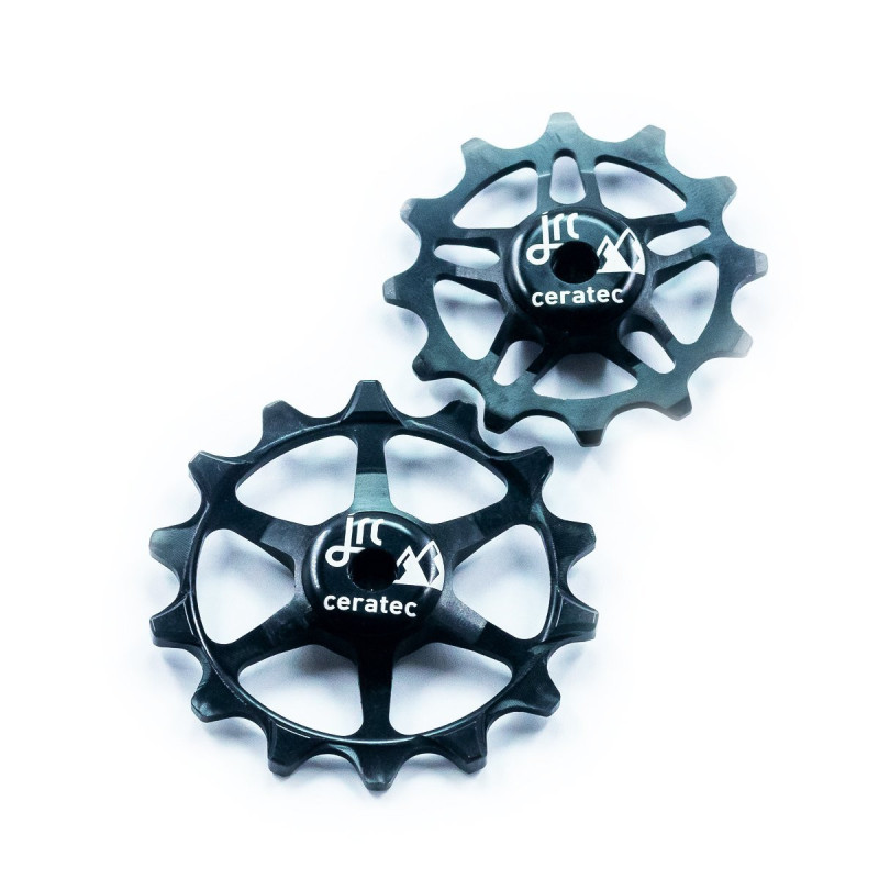 14/12T Ceramic Jockey Wheels for SRAM Eagle Black/Black
