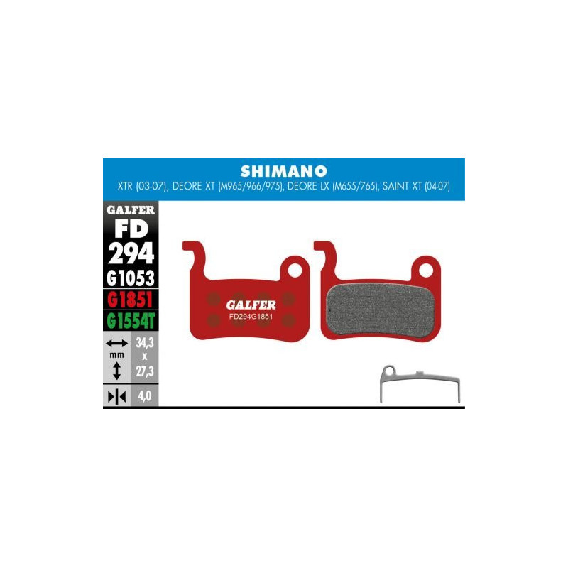 1851- 294 Pastilla Galfer Advance Shimano Deore XT - LX