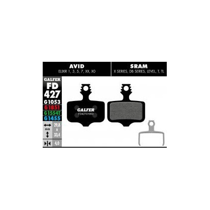 1053- 427 Pastillas standard Avid/SramElixir 1.3.5.7.XX.X0 / DB.Leverl.T.TL