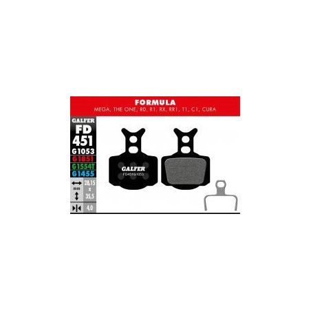 1053- 451 Pastilla de freno Galfer standard Formula Mega.One.R0.R1.RX.RR1.T1.C1.Cura