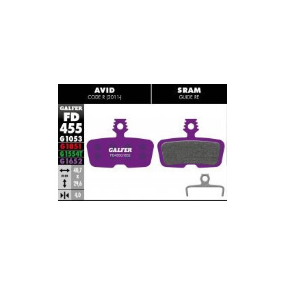 1652- 455 Pastillas Galfer E-Bike Avid Code R 2011