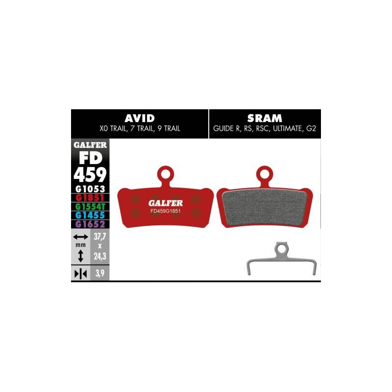 1851- 459 Pastillas Galfer Advance Sram Guide/Avid X0 Trail
