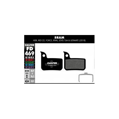 1053- 469 Pastillas Galfer standard Red22. Force. Rival. Level TLM. HDR