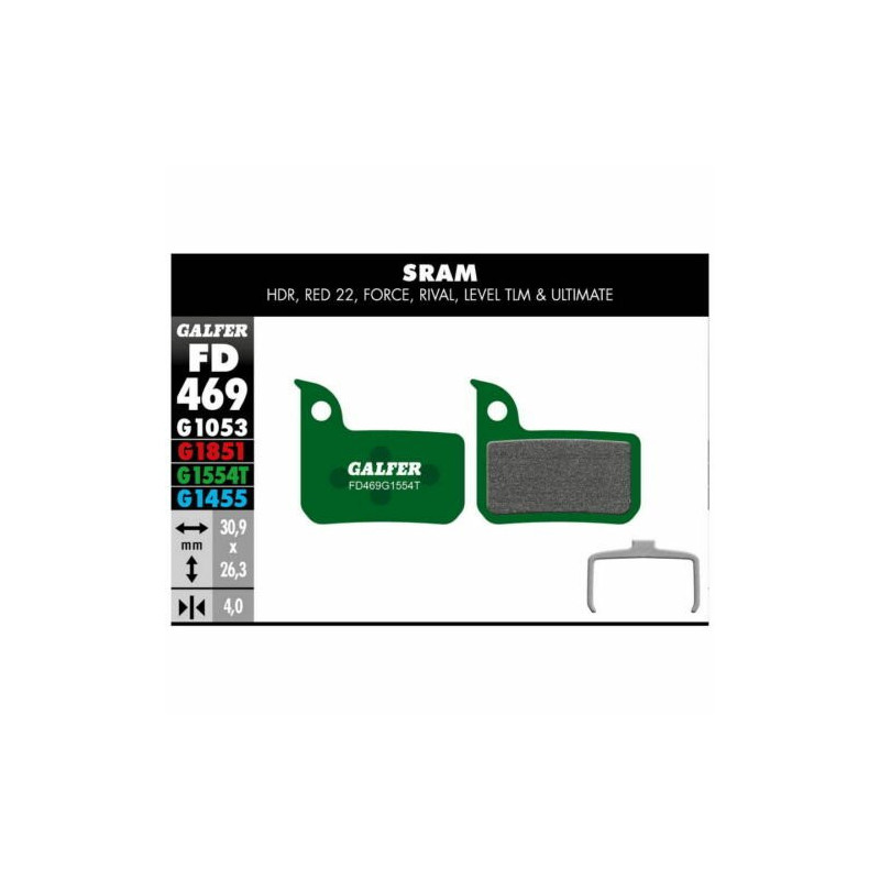 1554T- 469 Pastillas Galfer PRO Red22. Force. Rival. Level TLM. HDR