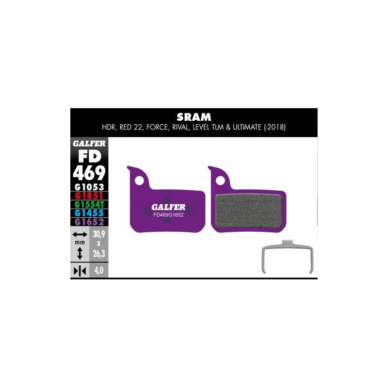 1652- 469 Pastillas Galfer E-Bike SRAM RED 22 - Level TLM