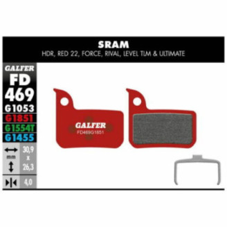 1851- 469 Pastillas Galfer Advanced SRAM RED 22 - Level TLM