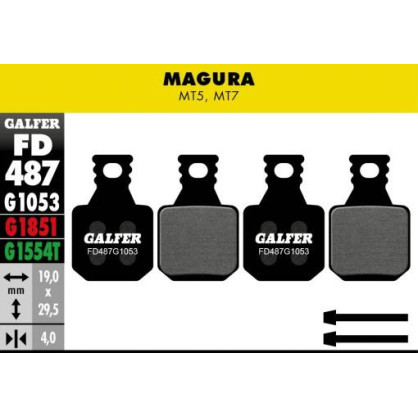1053- 487 Pastilla de freno Galfer standard Magura MT5 - MT7 (incluye tornillos)