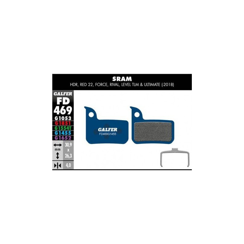 1455- 469 Pastillas Galfer Roas SRAM RED 22 - Level TLM